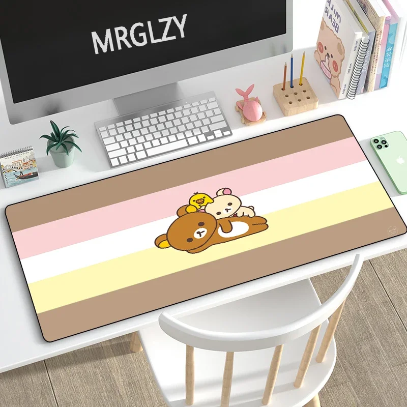 

Drop Shipping Kawaii Bear 400X800MM Mouse Pad Large Cute Mousepad Gaming Accessoroes Laptop Gamer Waterproof Keyboard Desk Mat