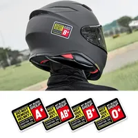 Blood Type Race Car Driver Helmet Decoration Motorcycle Front Fairing Stickers for Kawasaki Yamaha Suzuki BMW Harley KTM Vespa