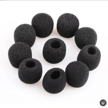 10 pçs fone de ouvido substituição espuma microfone capa microfone microfone microfone capa microfone windshied fone esponja s/m/l
