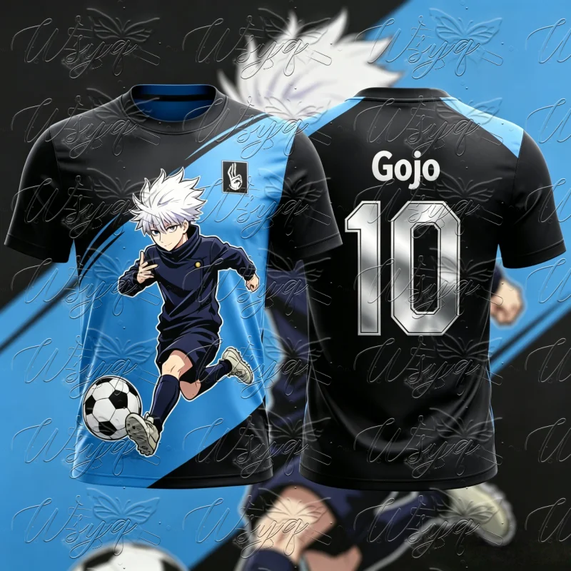 Summer Hot Sale Jujutsu Kaisen Satoru Gojo 3DPrint Quick Dry Short Sleeve T Shirt Unisex Anime Football Sports Training Tee Tops