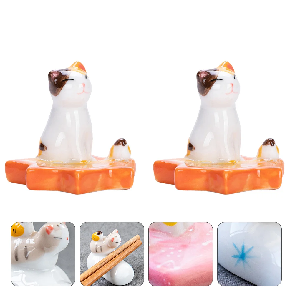 2 قطعة حامل عيدان السيراميك حسن المظهر شعور أنيق حفلة مأدبة المنزل استخدام مواد ذات جودة طويلة الأمد