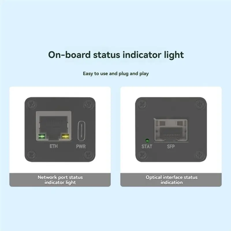 [B24B!】 ETH RJ45 To SFP Gigabit Media Converter Mini Design Supports 1.25Gbps Optical Modules No Poe Needed