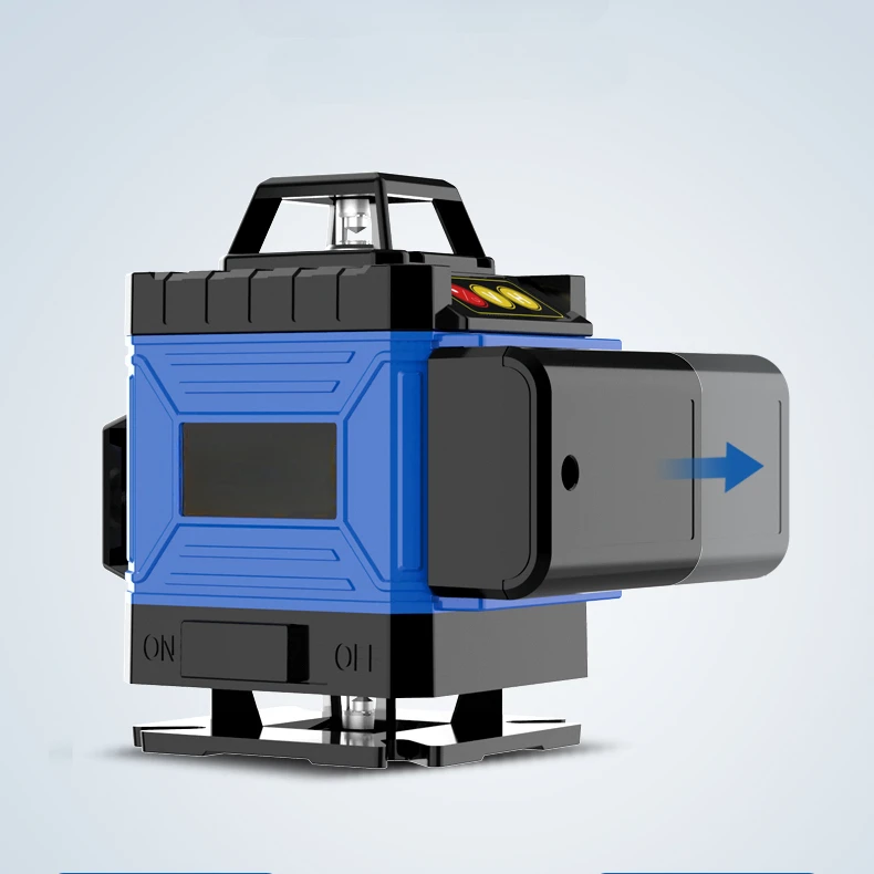 Imagem -06 - Super Poderoso Nível Laser 12 16 Linhas 3d 4d Auto-nivelamento 360 Horizontal e Vertical Linha Azul Feixe