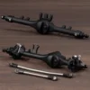 陽極酸化ストレートアクスル,アルミニウムf10t,CNC機械加工,オールインクルーシブアセンブリ,クリアブラック,フェニックス,f10t,scx10 ii VS4-10用 1