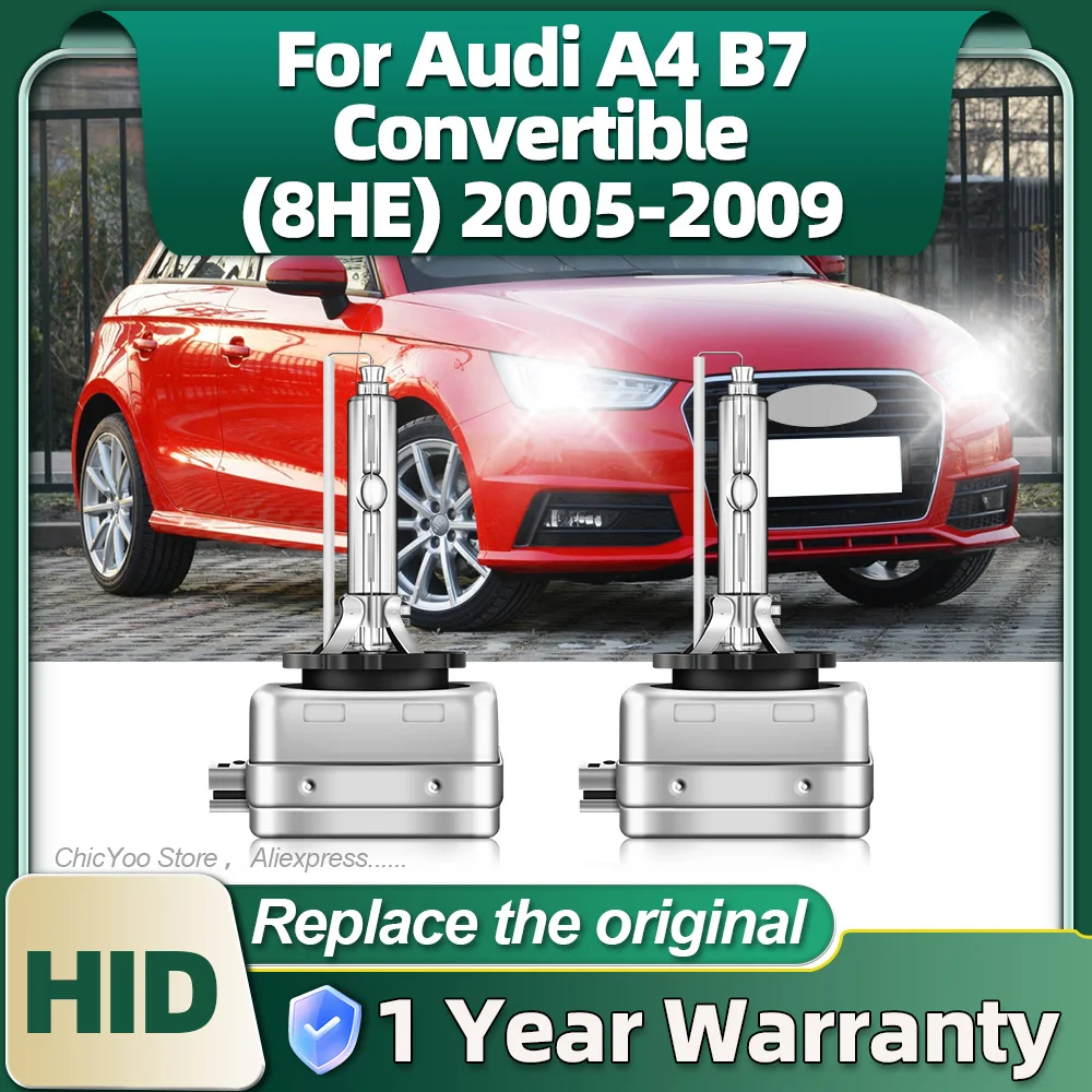 

HID D1S 35W Xenon Standard Bulbs 6000K White Auto Lamps Car Headlight For Audi A4 B7 Convertible 8HE 2005 2006 2007 2008 2009