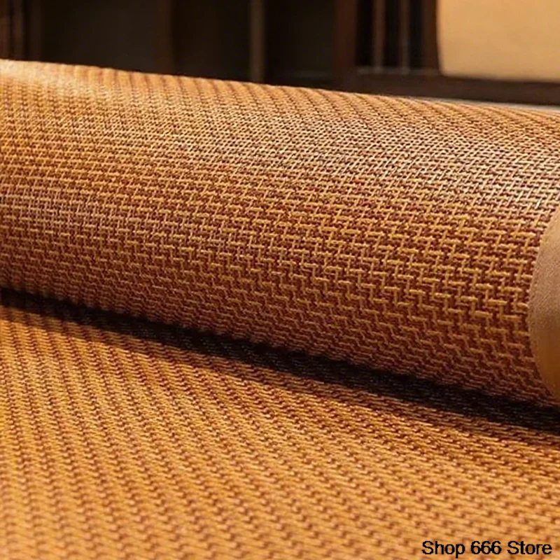 Summer Cool Mat Sleeping Comfortable Mat Rattan Mat Natural Fiber Bamboo Mat Sleeping Comfortable Natural Fiber Mat