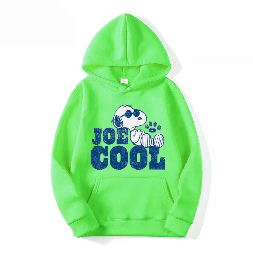 Snoopy Joe Cool Men Hoodie Cartoon Fashion Women Oversized Sweatshirt Tops Spring Autumn Couple Pullover