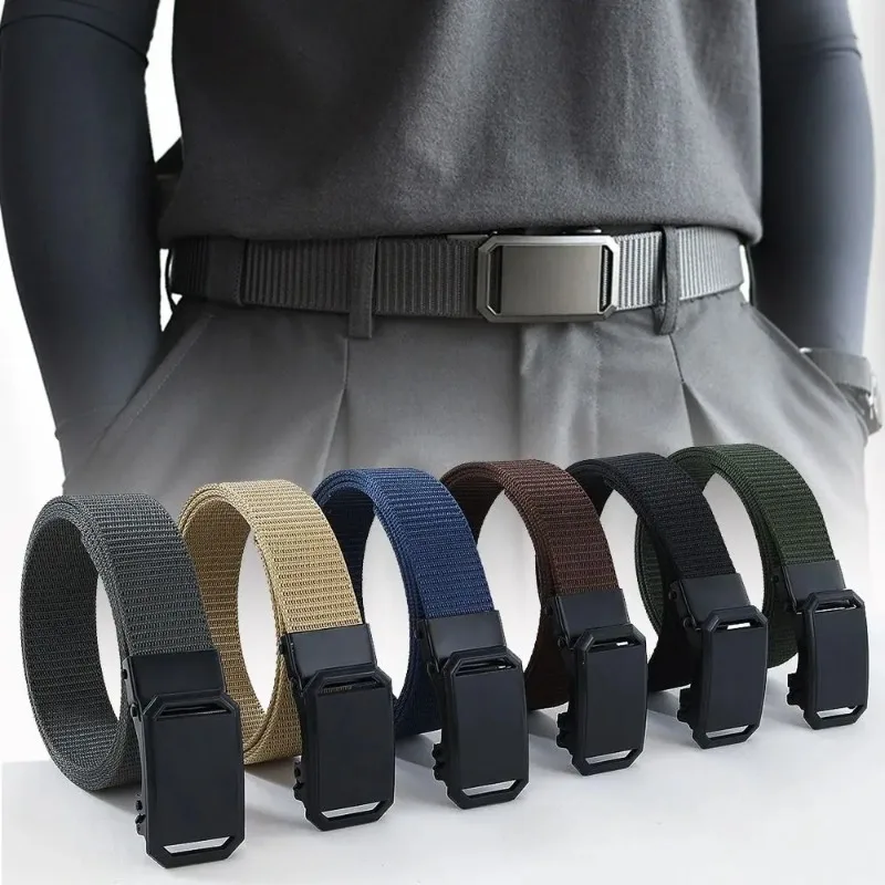 

Tactical Belt Quick Release Outdoor Metal Belt Soft Real Nylon Sports Accessories Men Black Belt