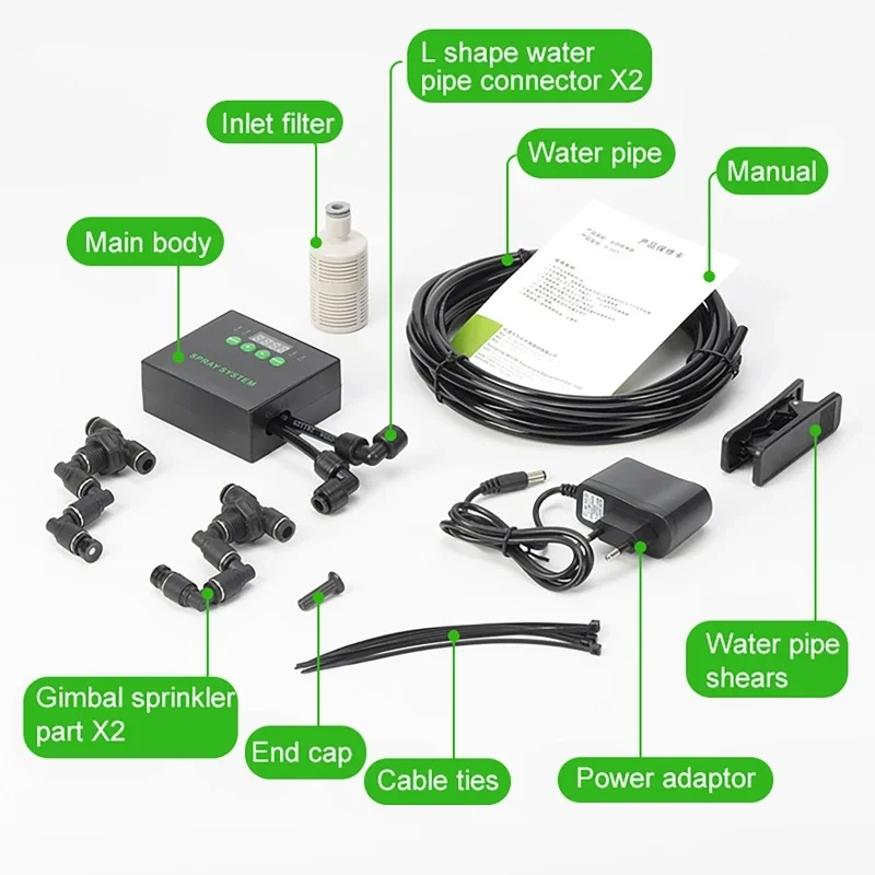 Water Plant Aquarium Rainforest Fish Tank Plant Timing Sprayer Reptile Humidification Intelligent Sprayer System Kit EU