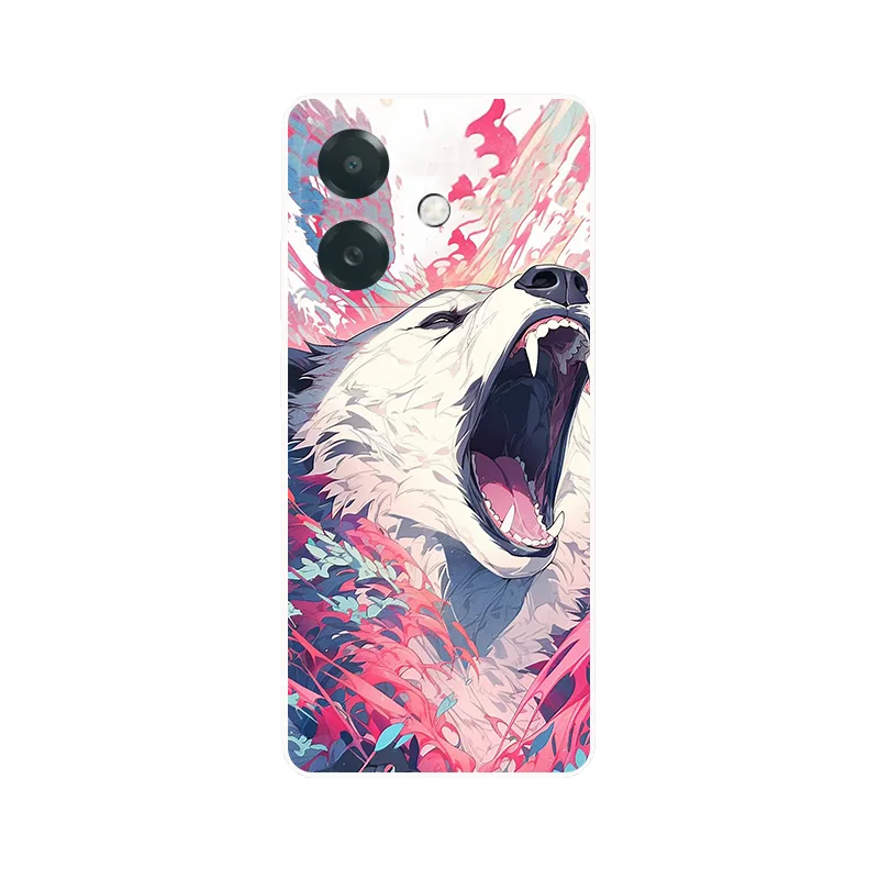 For OPPO A3X 4G Case A 3X Leaves Flower Panda Painted Silicone Soft Back Cover for OPPO A3X CPH2641 Phone Case OPPOA3X 4G Bumper