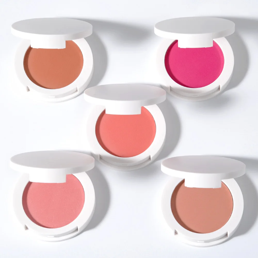 Private Label 12 colors round palette pink peach makeup blush pressed powder blushes  палетка для контуринга