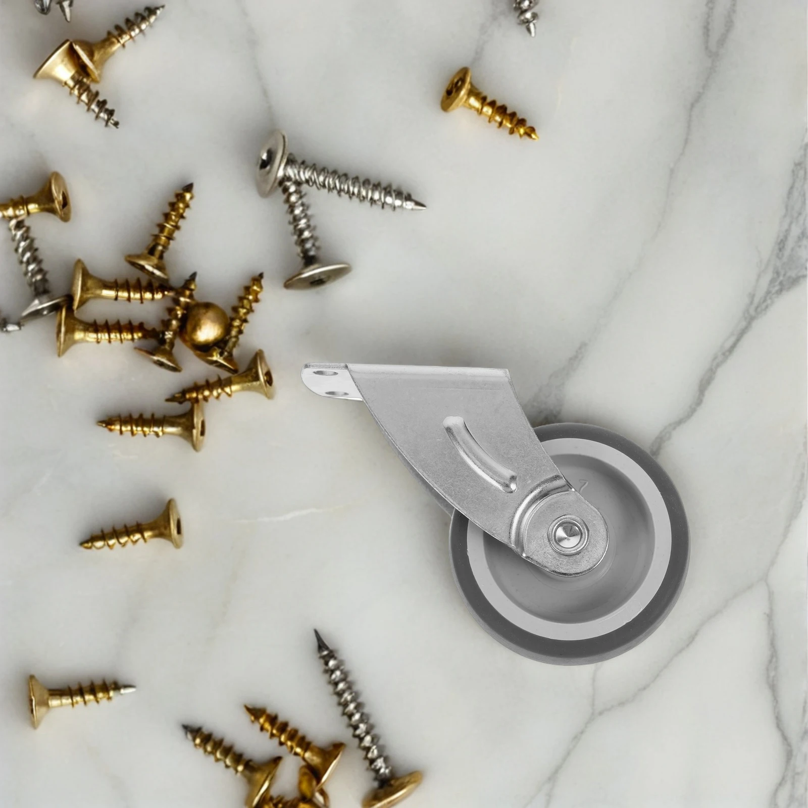 

Sliding Door Guide Wheel 2 Inch Grey Screws Durable Material Prevent Sagging Barn Door Hardware Floor Guide