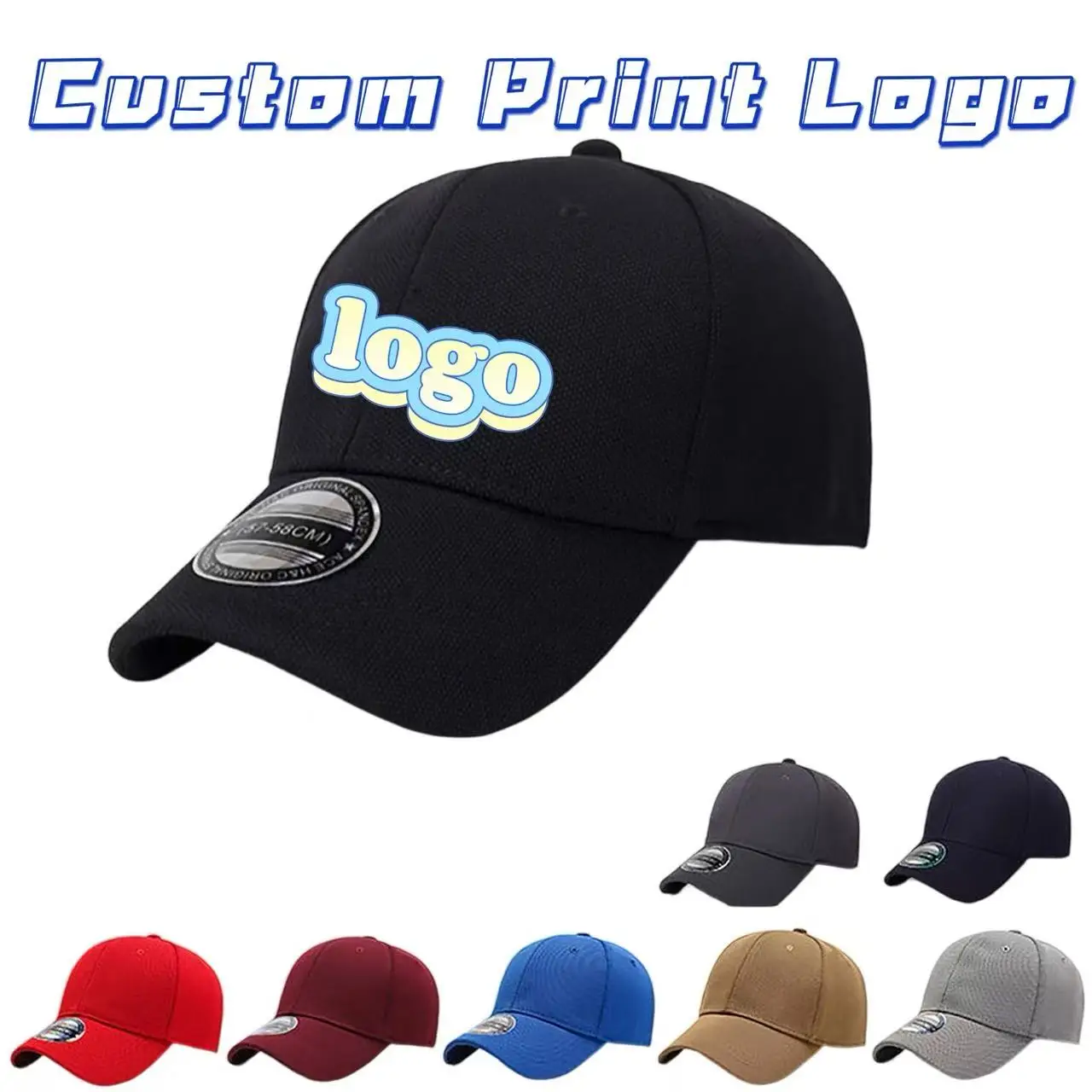 Customized Printed Logo Fully Enclosed Baseball Cap Men's Cool Handsome Duck Tongue Hats Women's Fashionable Sun Protection Caps