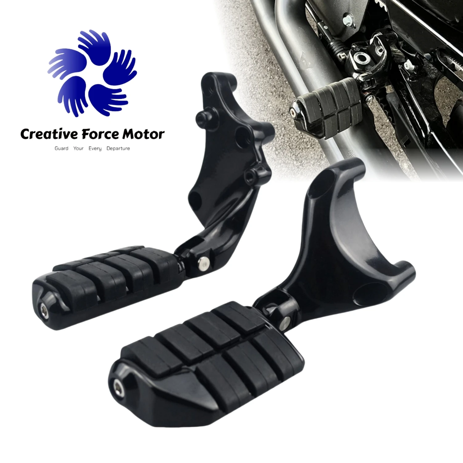 

2014-2022 Passenger Pedal Footrest Mount Kit Motorcycle Rear Foot Pegs For Harley Sportster 48 XL1200 Iron 883 Roadster SuperLow