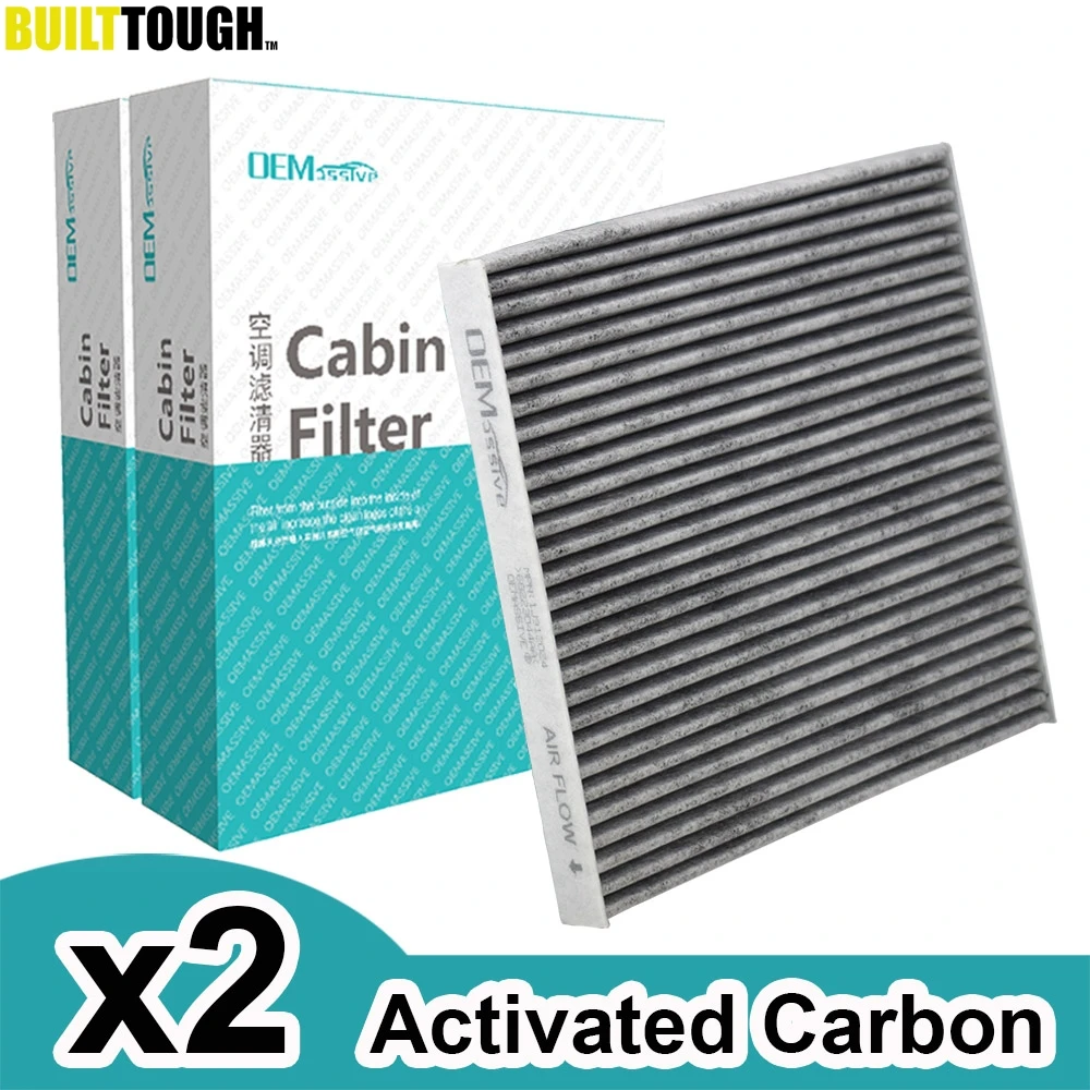 2x Car Pollen Cabin Air Conditioning Filter Activated Carbon 68223044AA K68223044AA For Jeep Cherokee KL 2016 2017 2018 2019