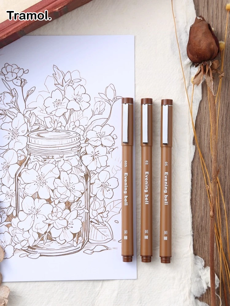 

Tramol Gel Pens Black Brown Waterproof Pen Art for Hand Manga Drawing Painting Sketching School Supplies Stationery