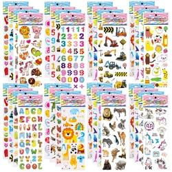 5 Sheets Kids Stickers Puffy Stickers for Children Birthday Christmas New Year Gift for Girl Boy Scrapbooking Cartoon Stickers