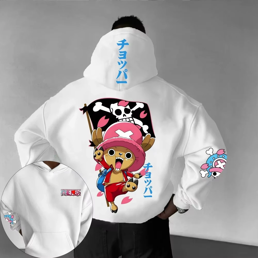 ONE PIECE Sudadera con capucha para hombre Tony Tony Chopper Anime japonés Primavera y otoño Ropa para padres e hijos de manga larga para niños