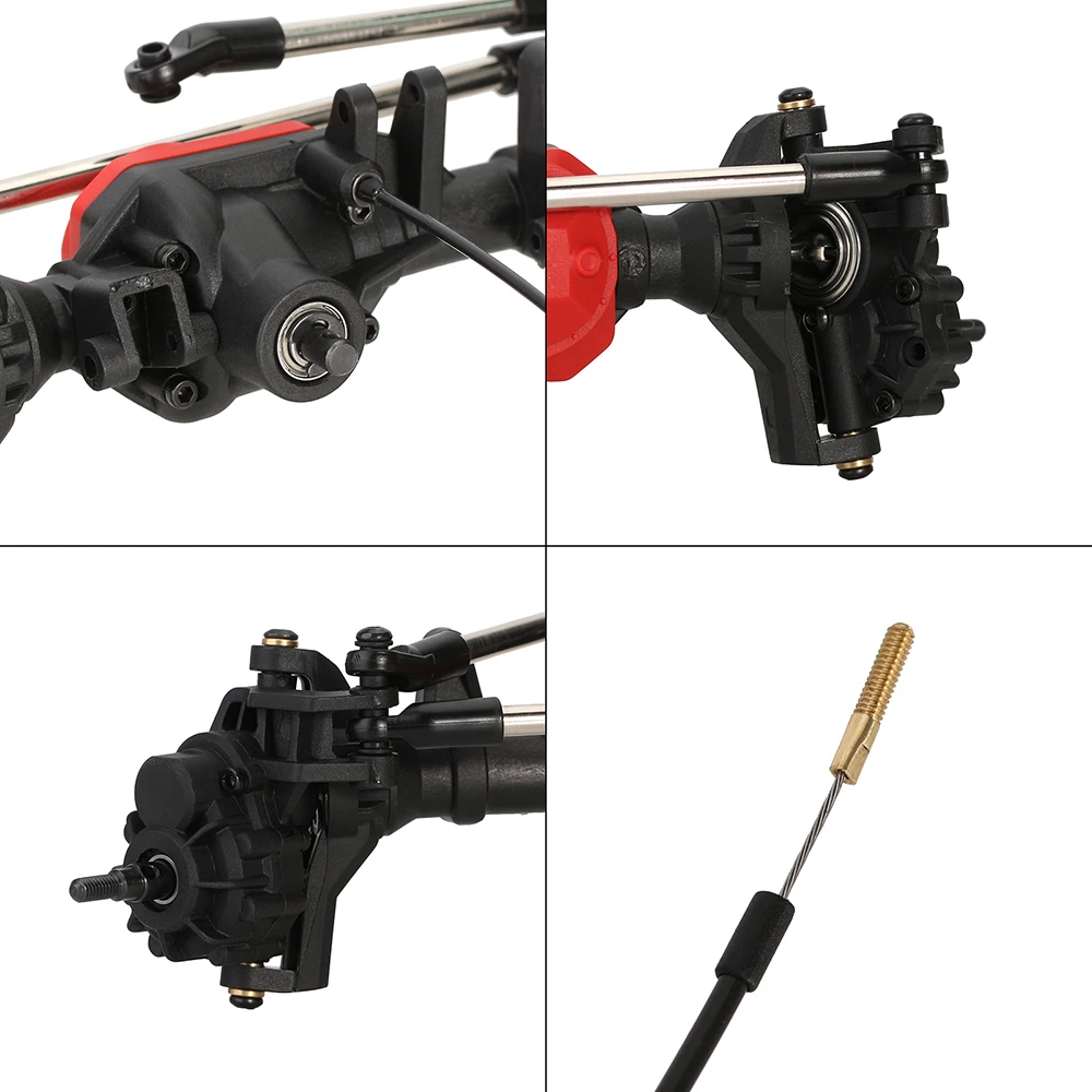 Essieux de portail RC 1/10, essieu avant et arrière avec différentiel t-lock pour axe Traxxas TRX-4, pièces de mise à niveau de voiture d'escalade sur chenilles RC