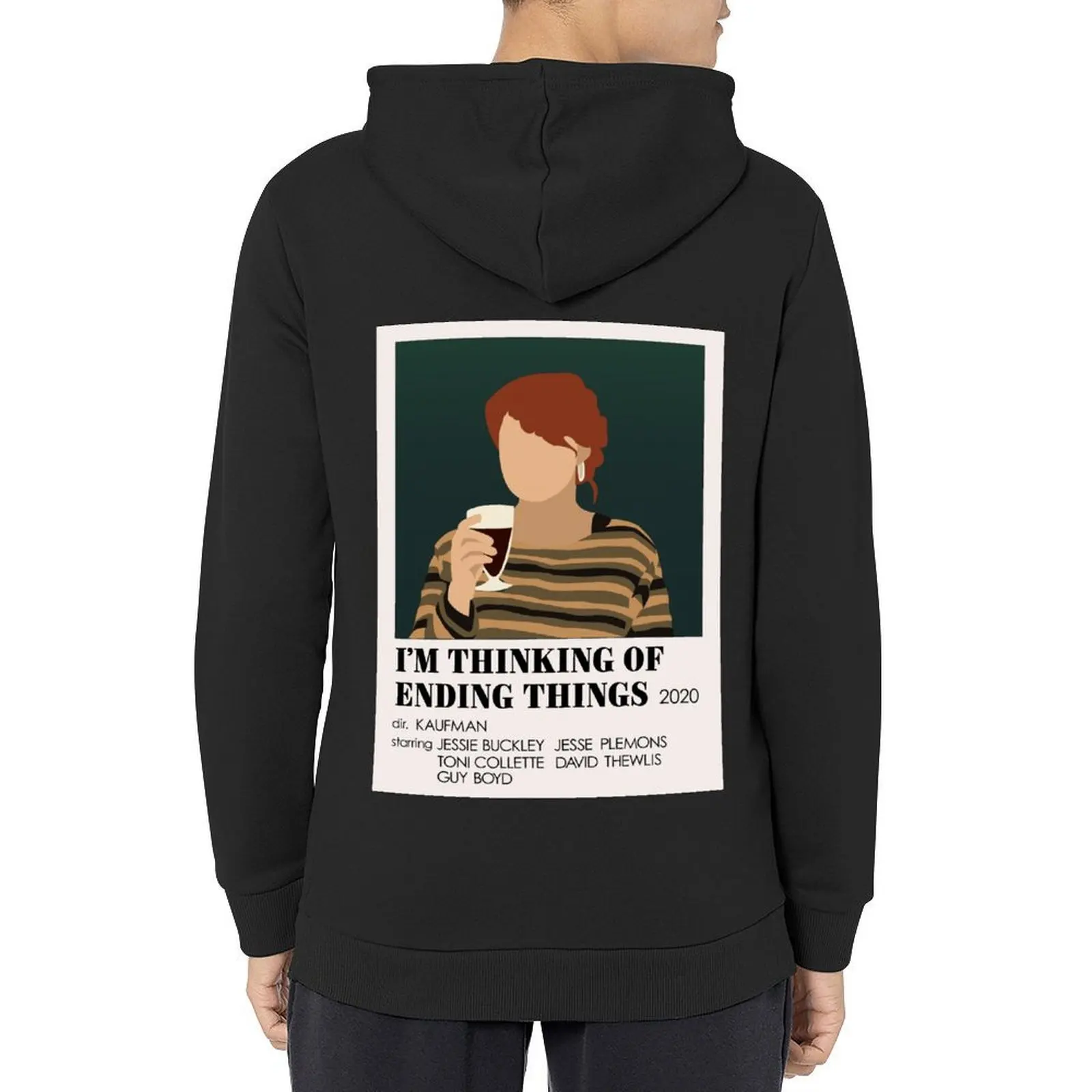 أنا أفكر في إنهاء الأشياء الحد الأدنى الجمالية المشارك هوديي مقنعين قميص الكورية الخريف الملابس الرجال معطف جديد مقنعين المحملة