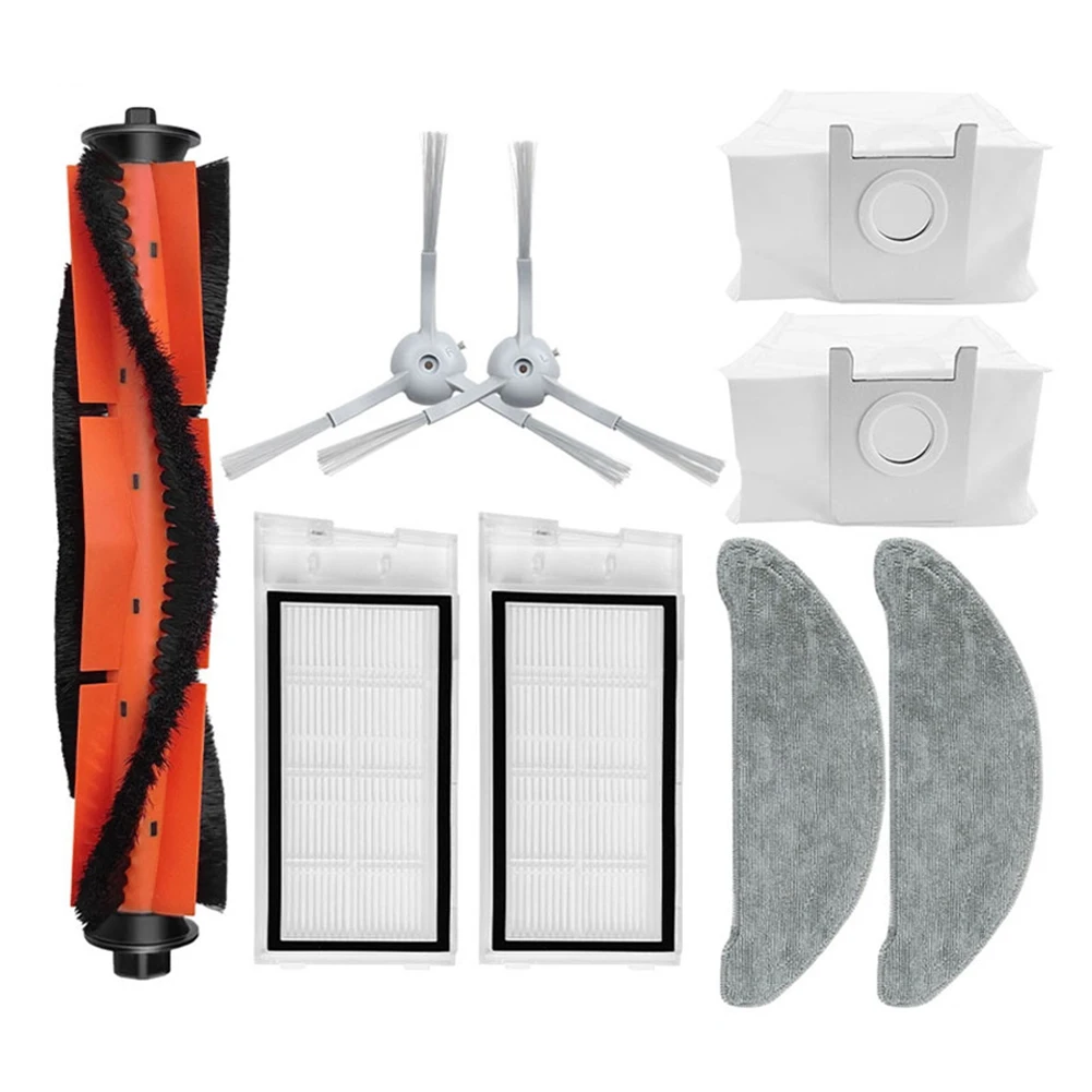 

ABUP-For Xiaomi For ROIDMI Eve Plus SDJ01RM Robot Vacuum Replacement Kit Main Side Brush Hepa Filter Mop Cloth Rag Dust Bag