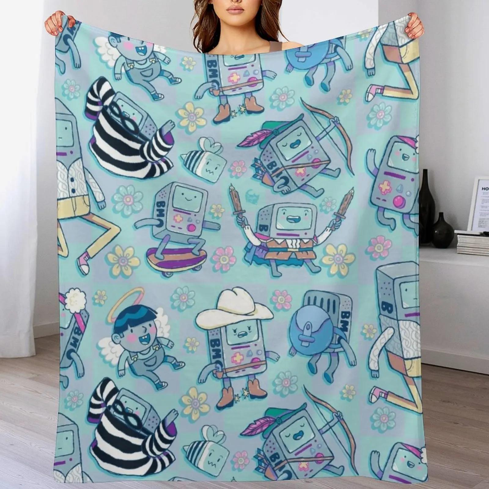 

BMO Forever - 1 Throw Blanket wednesday Sofa Throw Blankets