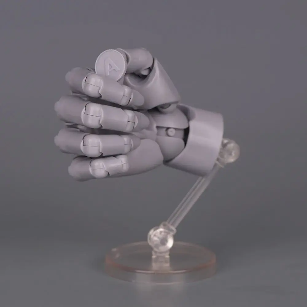 Modello mobile con giunto a mano in plastica, simulazione biomimetica della mano destra, action figure a mano, decorazione da tavolo articolata
