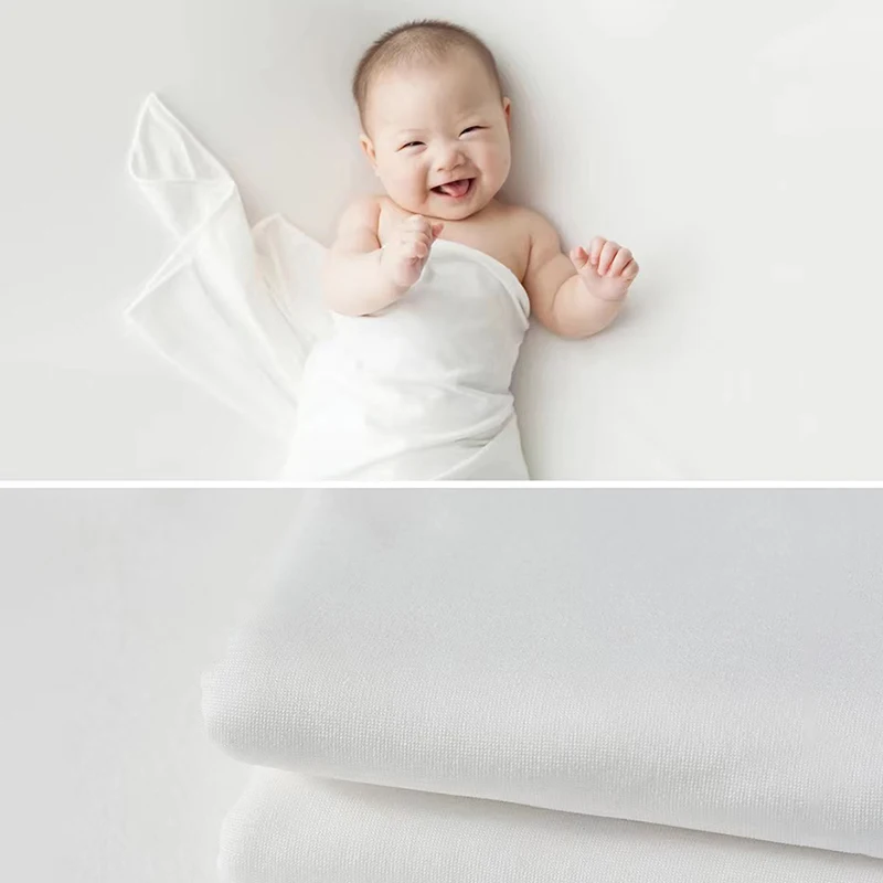 Pasgeboren Fotografie Stretch Wrap 0-1 Maand Baby Effen Kleur Zachte Swaddle Deken Rekwisieten Studio Fotoshoot Achtergrond Accessoires