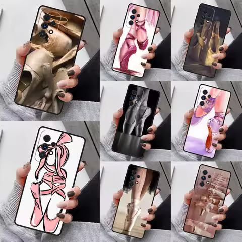 Ballet Shoes Phone Case For Samsung Galaxy S23 S21 S20 FE S24 S22 Ultra Note20 S10 S9 S8 Plus A40 A52 A12 A13 A53