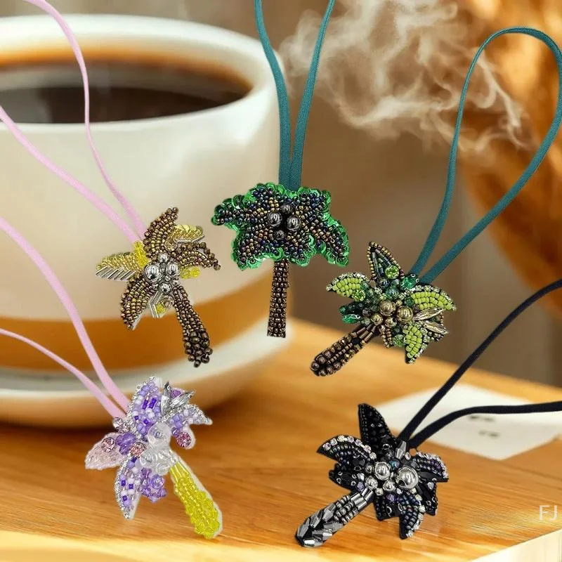 

[YU]3D Sequin Rhinestone Beading Coconut Tree Hanging Rope Crystal Patch HandBag Clothing DIY Decoration Lanyard [YU]