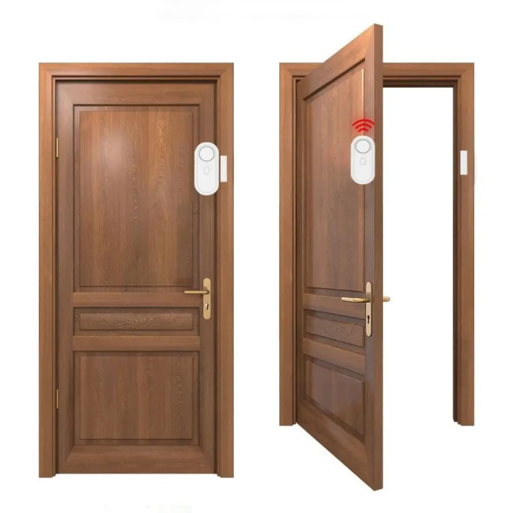 Multifunctioneel 120Db deur-raamalarm Multifunctionele draadloze magnetische sensor Wit sluitende piepherinnering Slaapkamer