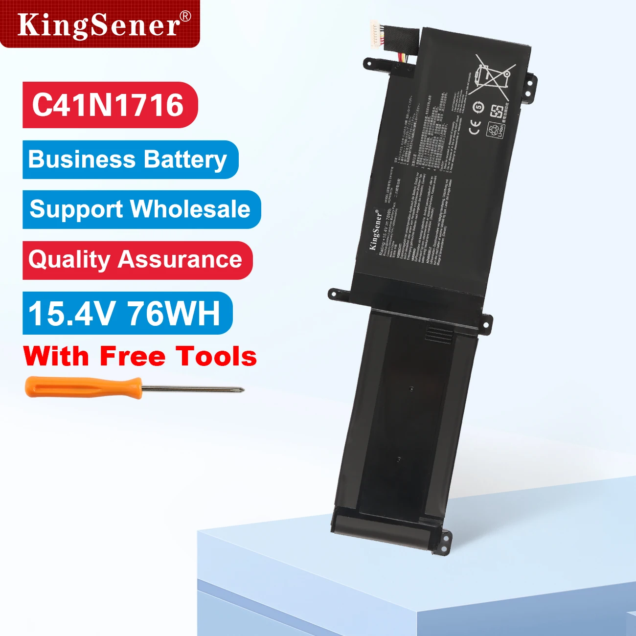 

KingSener C41N1716 Аккумулятор для ноутбука ASUS ROG Strix GL703GS GL703GM ROG Strix S7BS S7BS8750 GL703GM-NS73 GL703GM-DS74