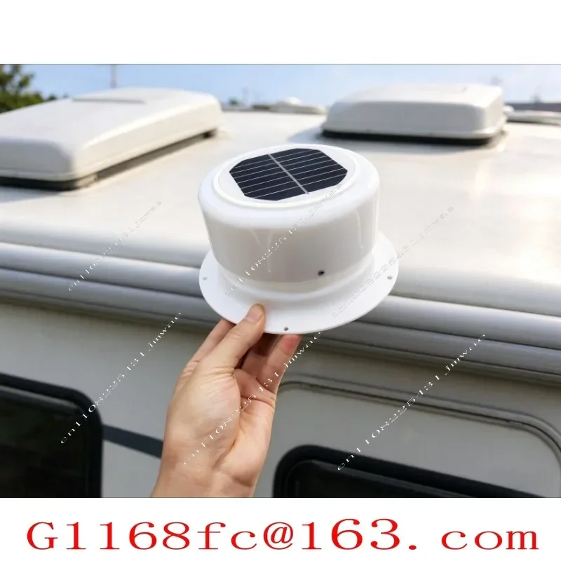 RV Solar Ventilation Fan Roof Exhaust Fan Solar Powered Vent Fan for Camper Van Motorhome Trailer Boat Part