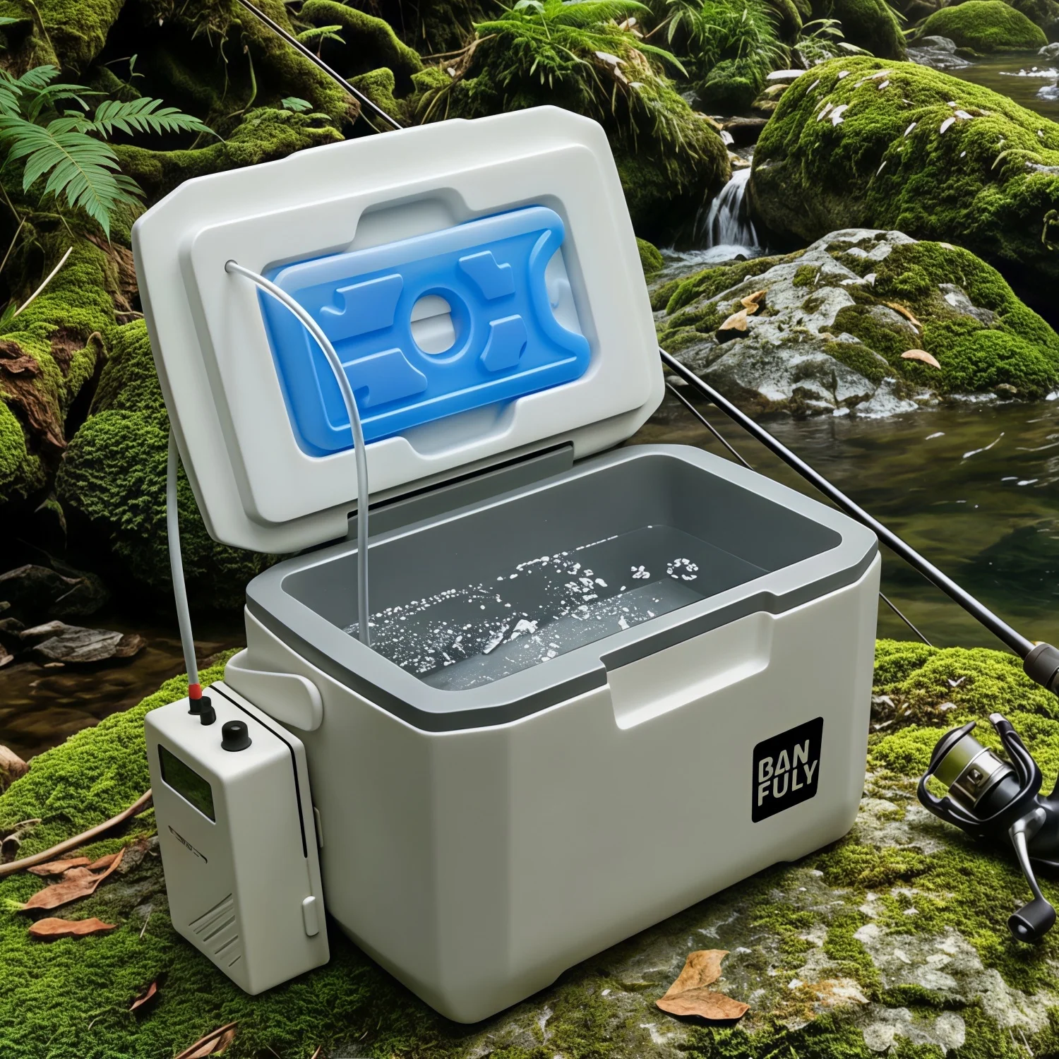 ミニ釣り用エビ酸素供給ボックス-生きたエビ釣り用ボックス-保温釣り道具-長方形pu素材-アウトドアキャンプ旅行用品