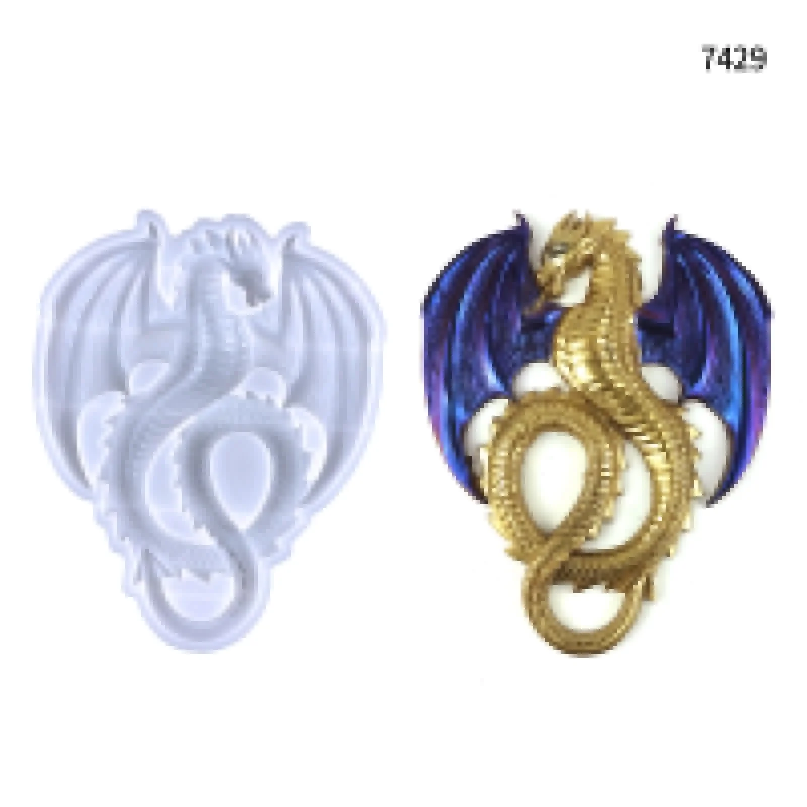 

Flying Dragon Pendant Silicone Mold, Semi-three-Dimensional, Epoxy Mold, Wall Decoration, Desktop Decoration