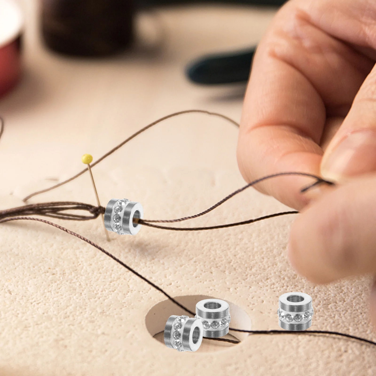 10 шт., бусины-разделители со стразами, простой стиль, сделай сам, свободные шикарные ювелирные изделия, ожерелье, браслет, товары для рукоделия