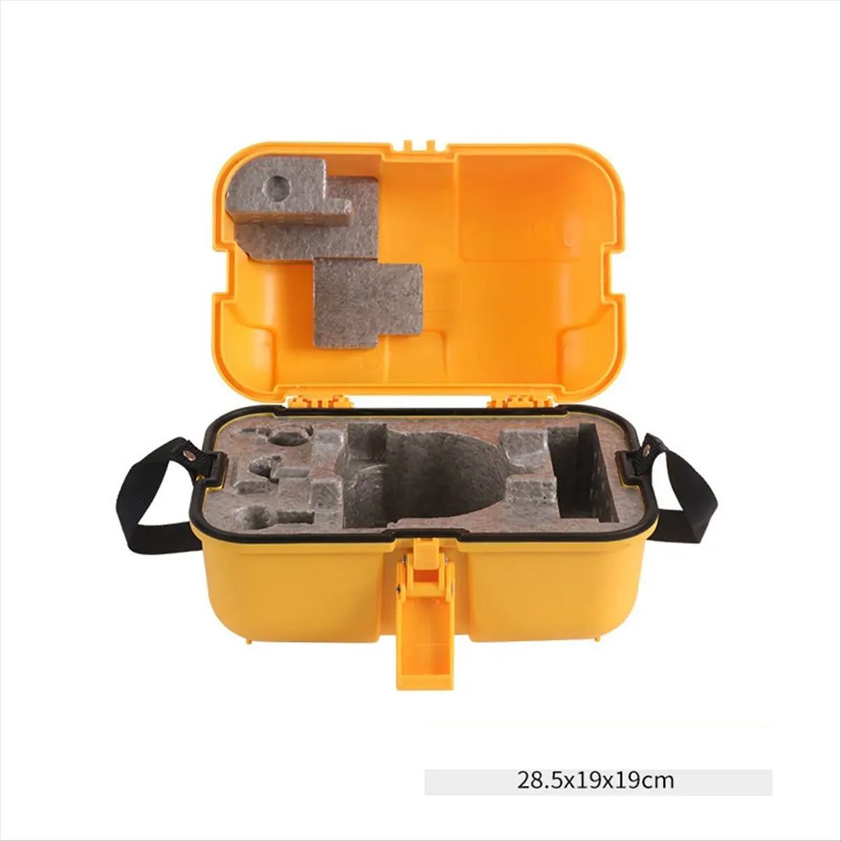 علبة أدوات التسوية بقفل واحد من البلاستيك صندوق تخزين مستوى المحطة الإجمالية لحقيبة معدات المسح باللون الأحمر #3