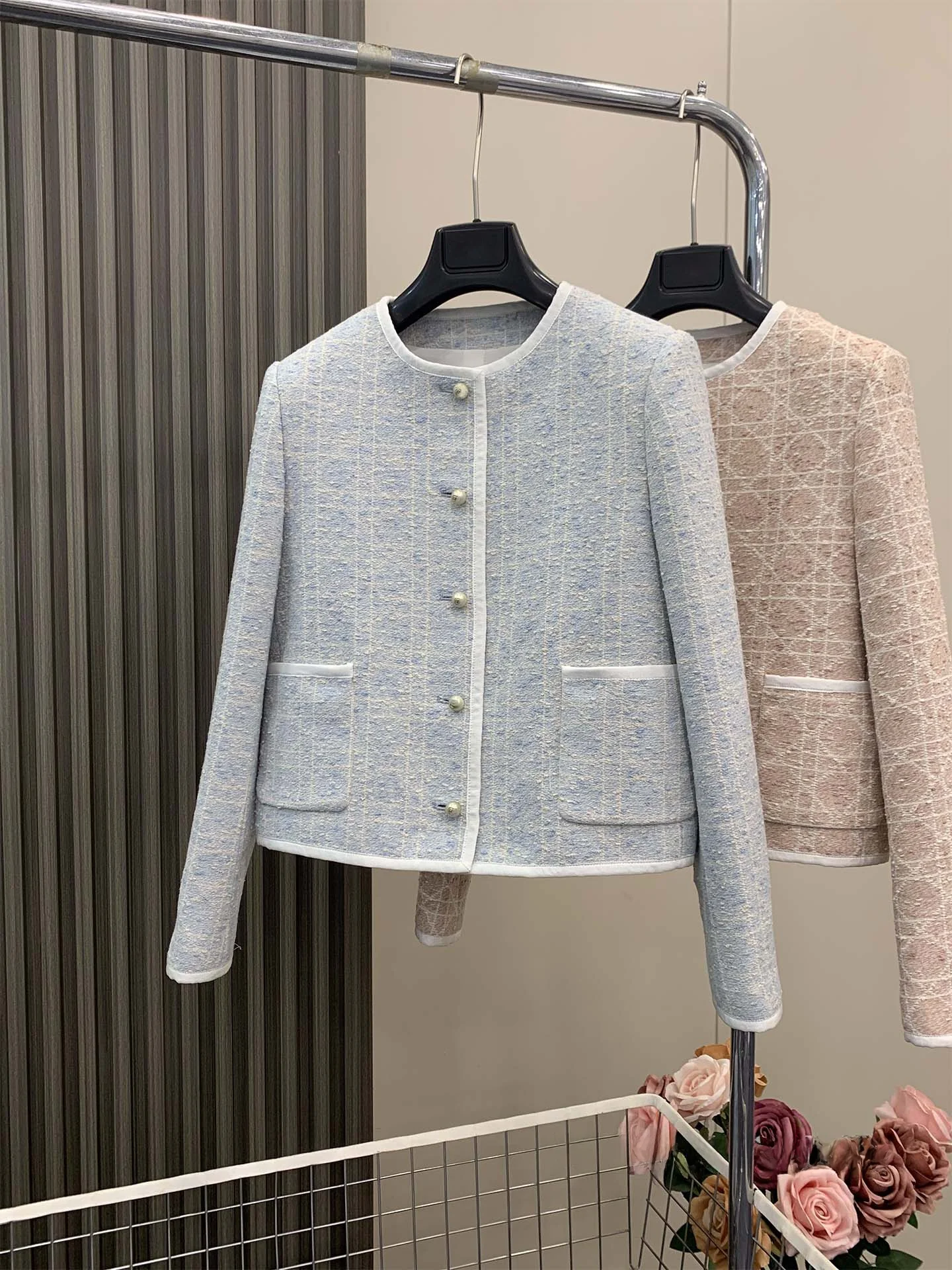 

YY BOLIN Высококачественное женское вязаное пальто, твидовый жилет на пуговицах с узором из смеси хлопка, верхняя одежда Faionable