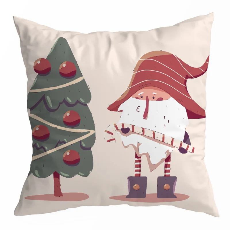 Christmas Gnome Pillow Cover Cute Cushion Car Office Sofa