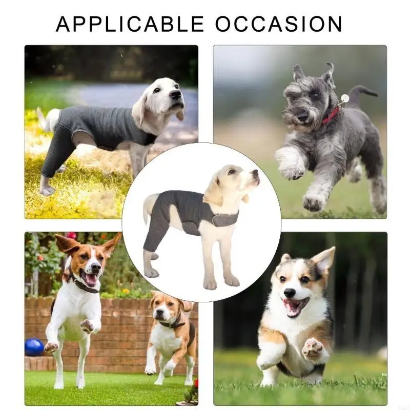 Dog Elbow Brace Sleeve for Injured Limb Promotes Comfort Rear Leg Wrap X3UC