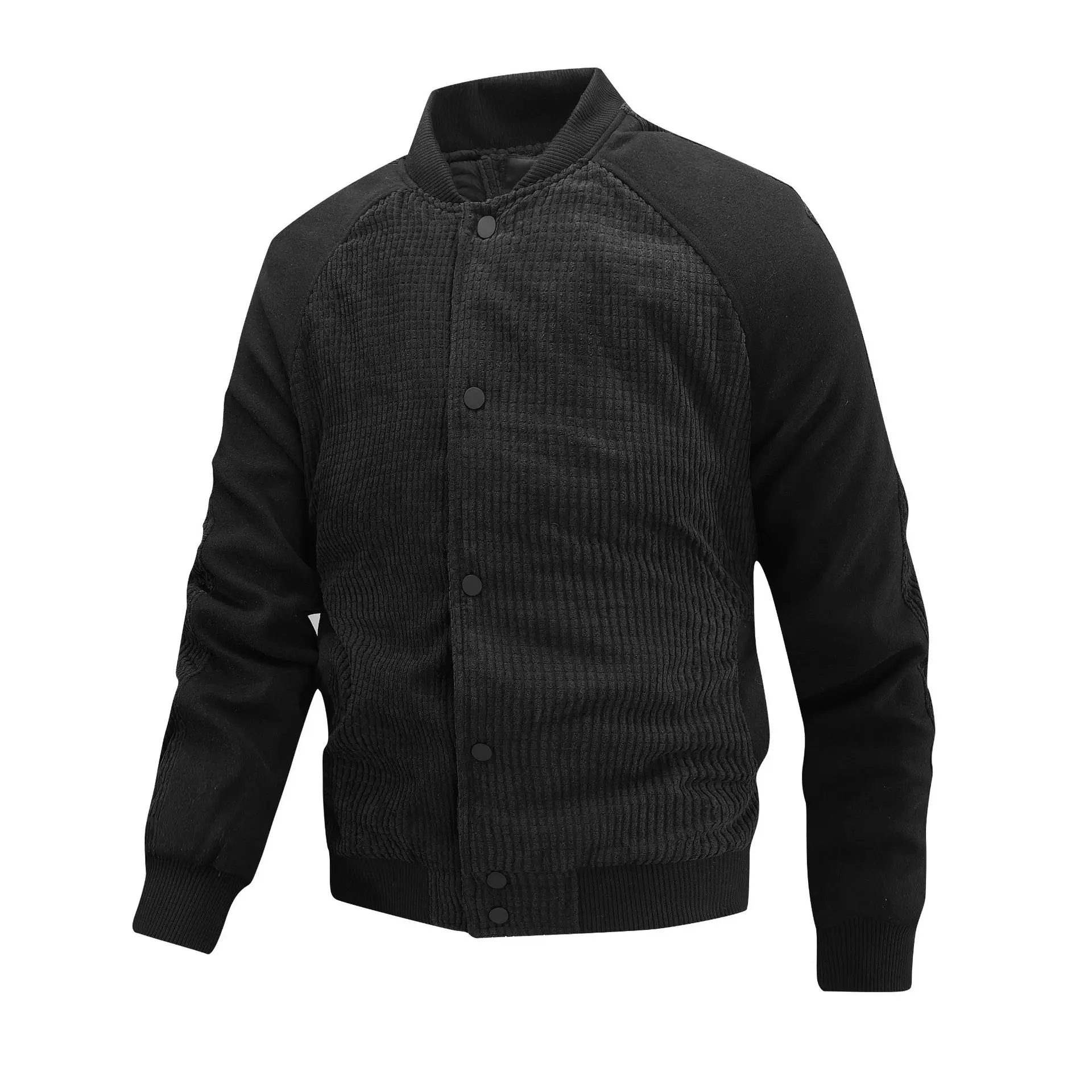 New autumn and winter men's cotton-padded and thickened corduroy and tweed sleeve flight jacket for men, warm and casual