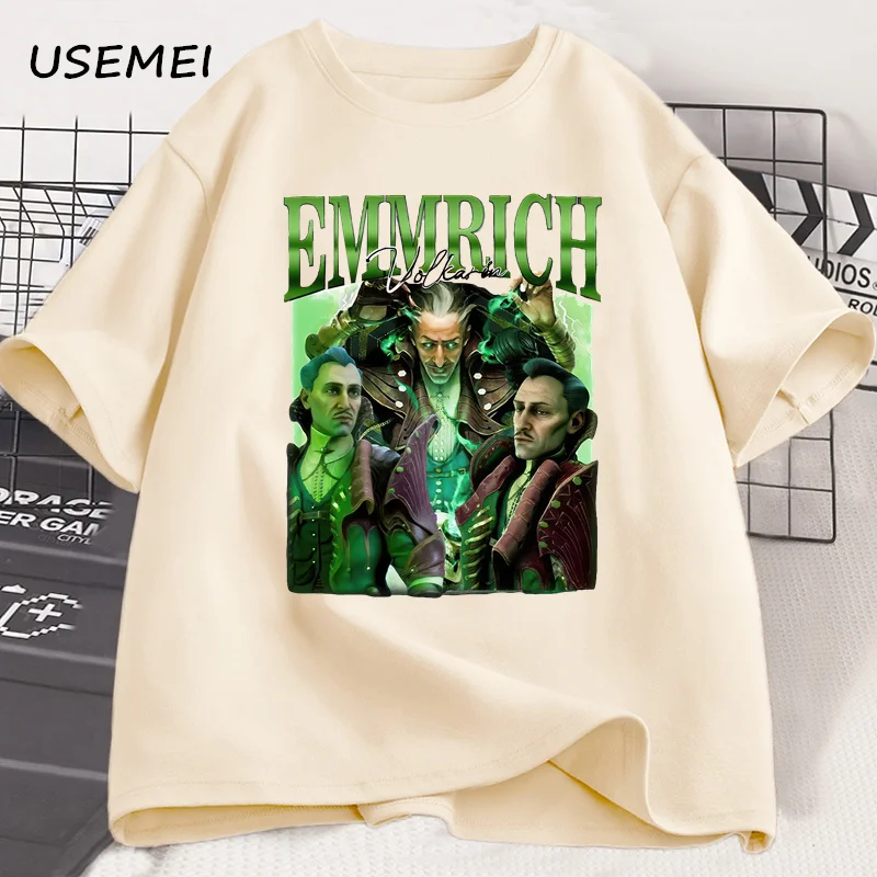 Emmrich Volkarin T Shirts Casual Man Short Sleeve T-shirt Round Neck Soft Fitness Tshirt Men Cotton T Shirts High Quality