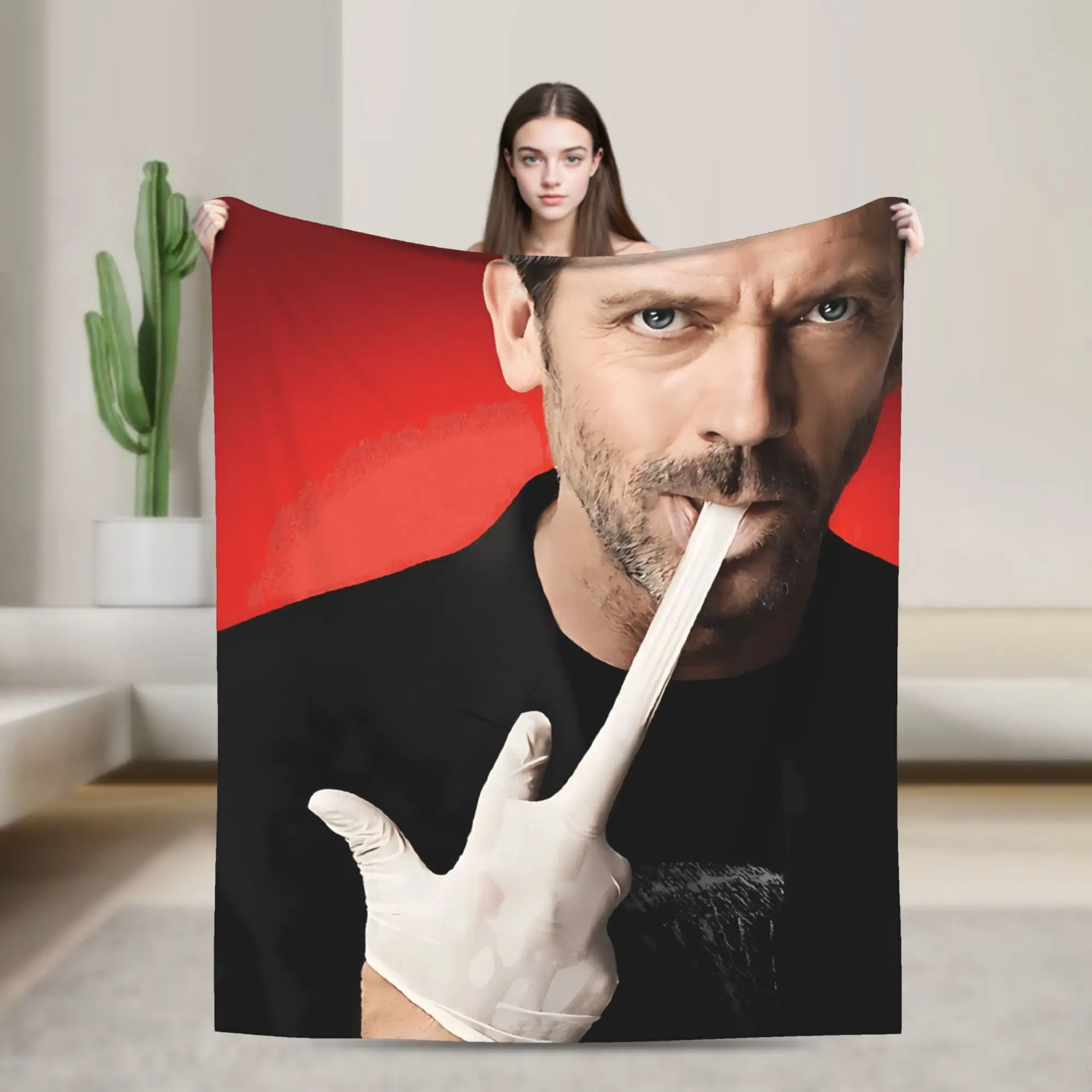 Dr Gregory House Blanket  Decorative Flannel Throw Blanket For Couch Chair Super Warm Customized Quality Bedspread