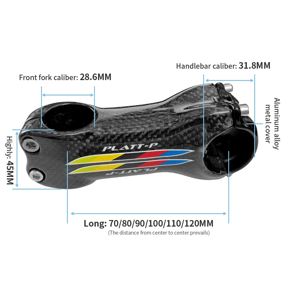 Carbon road bike Rod, 3K finish, 31.8 * / 80/90/100/110/120mm, free shipping