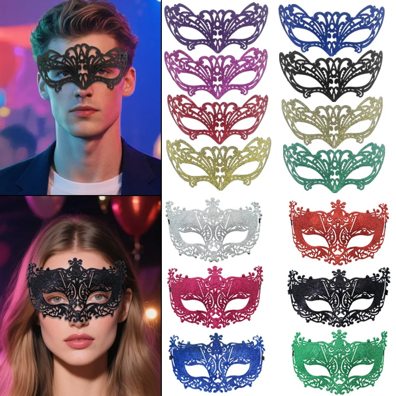 Masque de saint-valentin, masque de carnaval accrocheur en dentelle, masque à paillettes de venise pour fête, bal de mascarade de carnaval