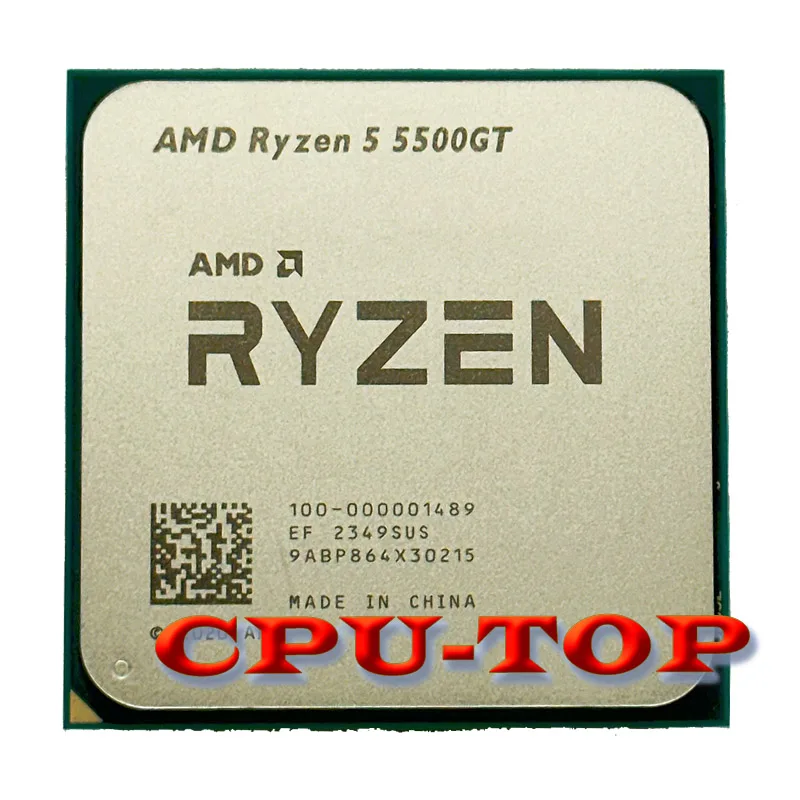 AMD Ryzen 5 5500GT R5 5500GT 3.6 GHz 6-Core 12-Thread CPU Processor 7NM L3=16M 100-000001489 Socket AM4 No Fan