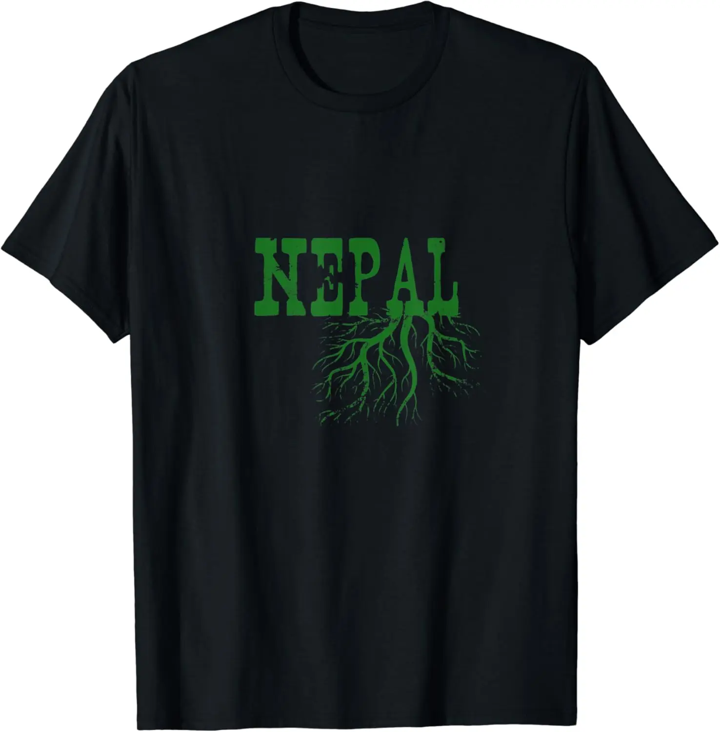 Nepal Roots Native Home T-Shirt Vintage Short Sleeve Cotton Creative Short Sleeve Round Collar Tee Shirt