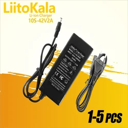 Liitokala-リチウムイオンバッテリー充電器,電動自転車用,36v,42v,2a,18650, 100-240v,入力10s,1-5個