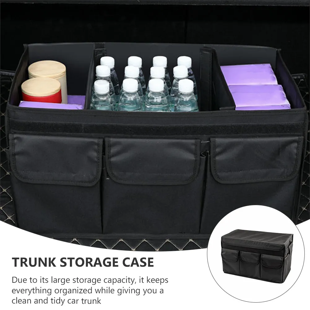 

Large Car Trunk Folding Organizer Portable Storage Box Waterproof Oxford Cloth Trunk Storage Case for Car Home Travel Use