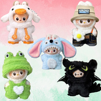 10cm Mini Labubu Doll Clothing Stitch Toothless Set Accessories Hanging Accessories For Labubu V4 Heart Password Series Toy Gift